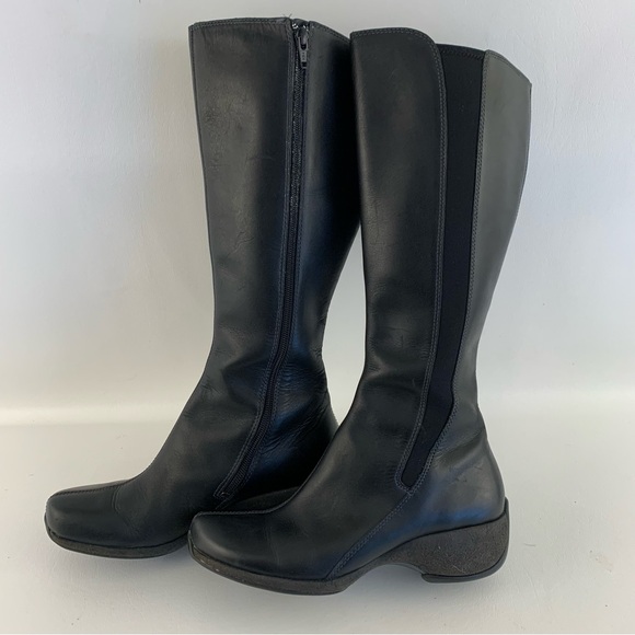 Merrell Spire Peak Black Leather Riding Boots - Picture 4 of 6